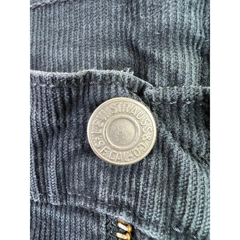 Levis 514 Mens 36x34 Black Corduroy Straight Leg Stretch Pants 00514-0090 - Picture 6 of 16